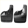 Black plastic mudflaps with textured surface and molded ridges for grip designed for Toyota Hilux KUN26 MK6 SR5 2012-2015