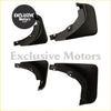 Set of four black plastic mud flaps mudguard for Toyota RAV4 shown from the back side