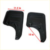 Black plastic mud flaps with molded ridges and mounting holes for toyota hilux sr sr5 kun26 4wd quarter panel mudguard