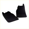 Black rubber mud flaps shown from back for rear quarter panel on toyota hilux 2004-2016