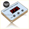 Gold-colored electronic throttle controller for toyota with digital red display and three silver control buttons