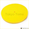 Bright yellow circular mushroom air filter foam pad with small central hole for air filter sponge use