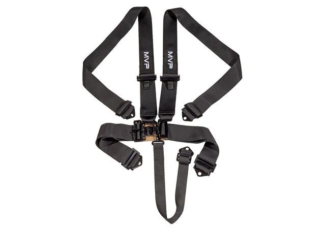 MVP Racing Harness 5 Point 3" Belts Latch Type Black SFI