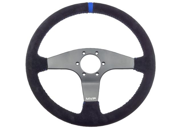 MVP Steering Wheel 350mm Steering Wheel Flat Suede Black