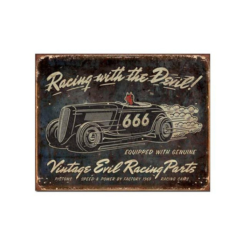 Vintage Evil Racing Parts Metal Sign (41x32cm) MSI1745