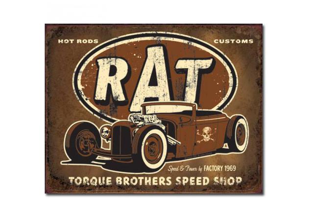 Torque Brothers Rat Rod Metal Sign (32x41cm) MSI1783