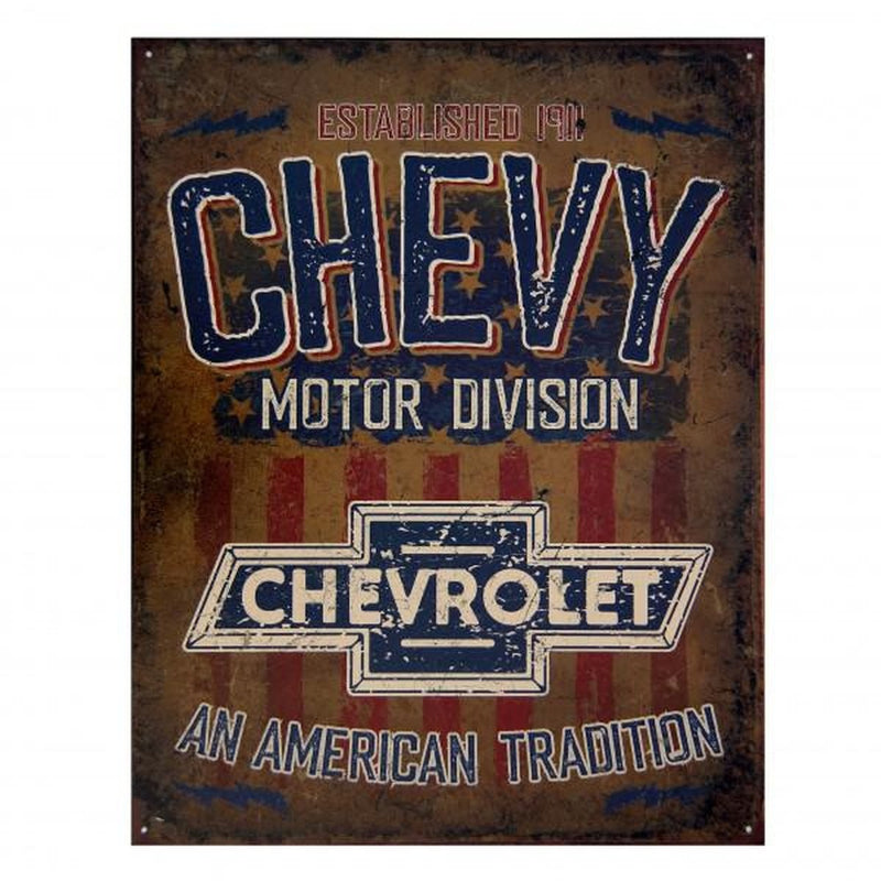 Chevy Motor American Tradition Metal Sign (32x41cm)