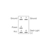 Narva Switch Momentary Rocker Illuminated 12/24V Blue On