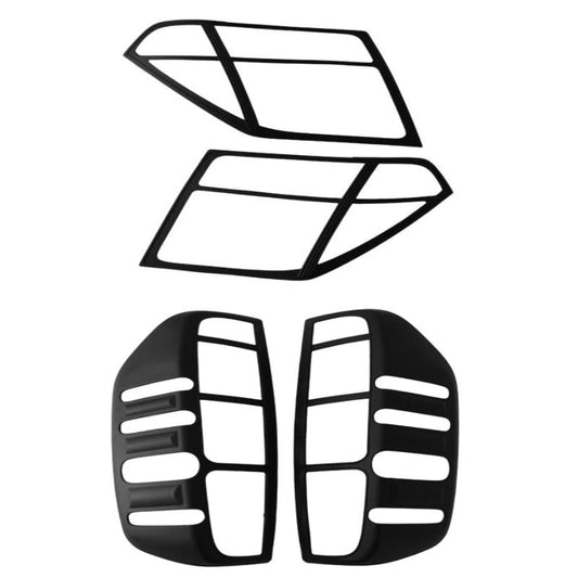 Headlight & Taillight Covers for Nissan Navara D40 (2005-2015) Matte Black