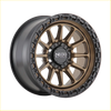 Bronze and black two-tone negru no7 17x8.5 alloy wheel with rugged multi-spoke design and negu wheels logo center