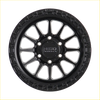 Black and silver two-tone negru no7 17x8.5 alloy wheel with rugged multi-spoke design and negru wheels logo center