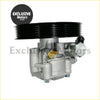 New power steering pump for mitsubishi l200 nativa and pajero sport silver metallic with black pulley and gold fittings