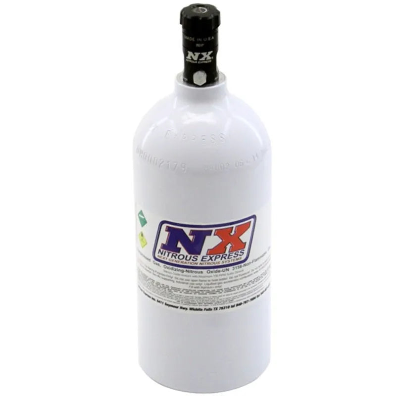 Nitrous Express 2.5lb Bottle w/Motorcycle Valve - 4.38 Diameter x 12.37 Tall