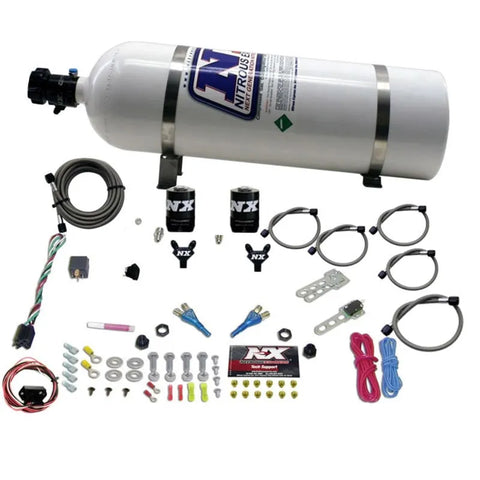 Nitrous Express 350Z/370Z Dual Nozzle - 35-150HP w/15lb Bottle (350Z Z33 03-09) — fits Infiniti G35