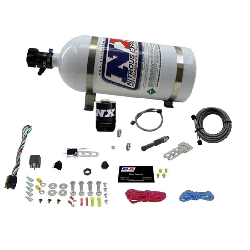 Nitrous Express Dry EFI Single Nozzle Nitrous Kit - 35-150HP w/10lb Bottle