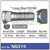 Nice Wheel Stud & Nut M12x1.50 40.1mm NS374