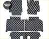 Black and gray checkered car floor mats for nissan cube z11 made of durable material designed for easy cleaning and style
