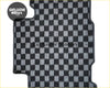 Black and gray checkered woven fabric floor mat for nissan cube z11 with textured cubic checker design