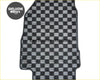 Black and gray checkered woven fabric floor mat for Nissan Cube Z11 cubic checker interior protection