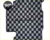 Black and gray checkered woven floor mat for Nissan Cube Z11 with textured cubic checker pattern