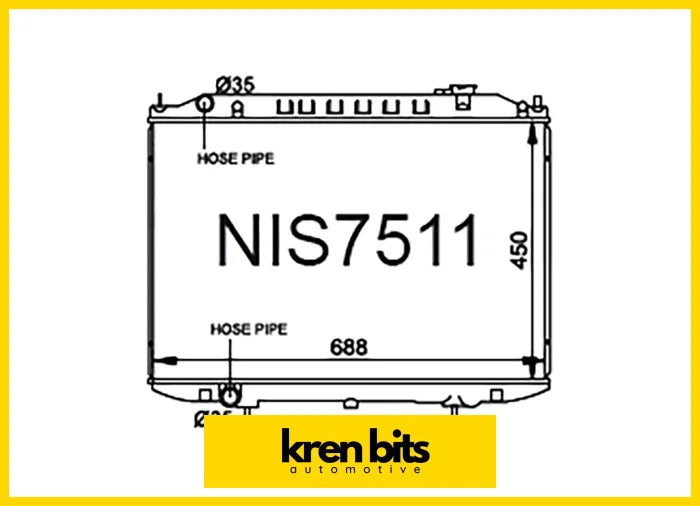 Nissan Navara D22 2.5L Yd25 Diesel 2008-2015 Radiator