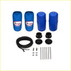 Set of four blue dobinsons twin air suspension compressor units with black mounting hardware for nissan pathfinder r51 diesel