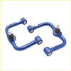 Blue performance suspension control arms with black rubber bushings and silver ball joints for nissan pathfinder r51 diesel