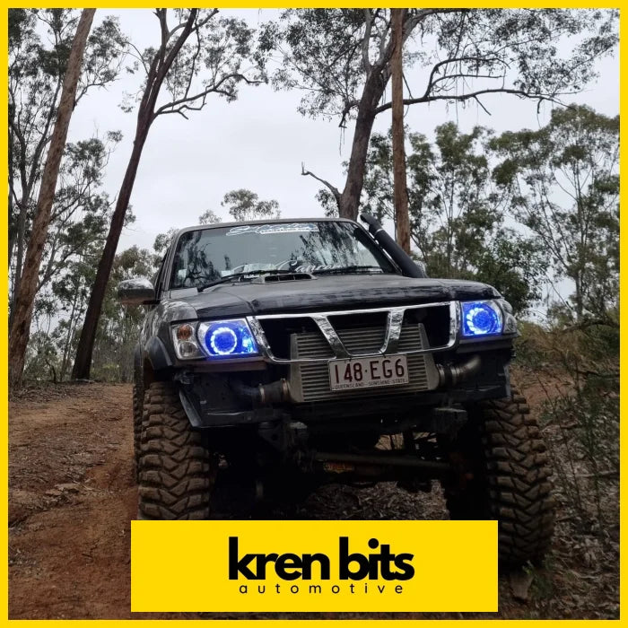 Nissan Patrol S1-3 Bi-Led Projector Headlights Standard W/ Indicators / 3.0 Rgb Turbine Black