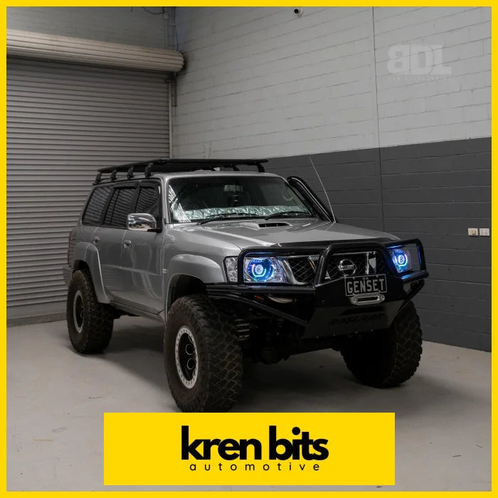 Nissan Patrol S4 Bi-Led Projector Headlights Chrome / Angry Eye