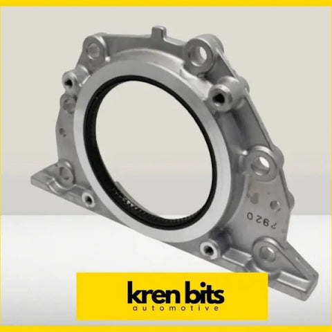 Silver metallic oil pan gasket with black rubber seal and bolt holes for nissan patrol safari gq td42 rear main seal retainer