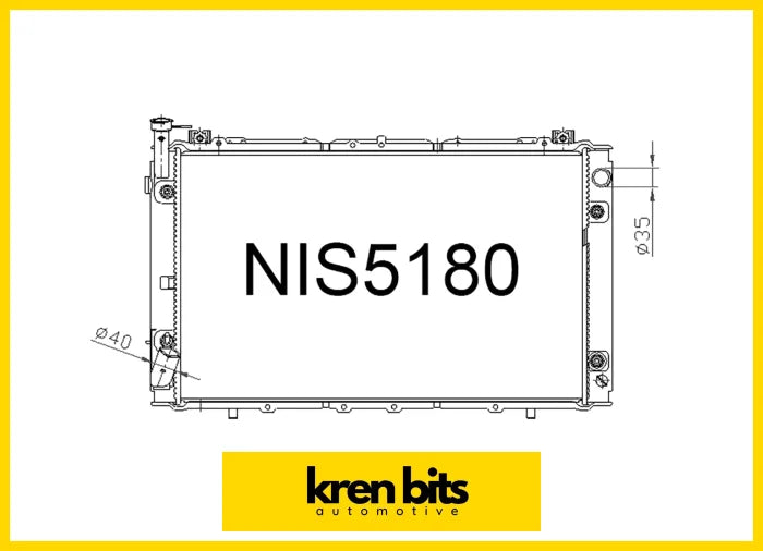 Nissan Patrol / Safari Gq Y60 Diesel 1987-1997 Radiator