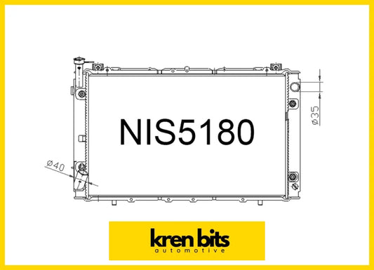 Nissan Patrol / Safari Gq Y60 Diesel 1987-1997 Radiator