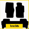Black rubber floor mats set by kren bits automotive for nissan safari gu with custom fit and durable design