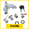 Silver metal ignition cylinder assembly with black key fobs and keys for nissan safari gq full key lock set 88-98