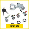 Chrome finished ignition cylinder assembly with matching keys and lock parts for nissan safari gq 88-98 full key set