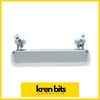 Chrome finished nissan safari gq y60 front door handles pair with sleek rectangular design and two mounting brackets