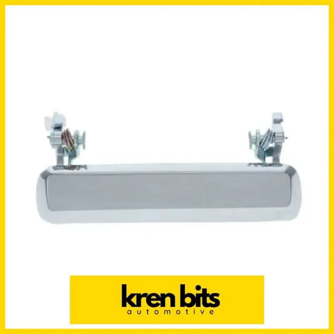 Chrome finished nissan safari gq y60 front door handles pair with sleek rectangular design and two mounting brackets