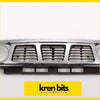 Nissan safari gq y60 chrome grill with three rectangular slatted vents and black lower trim in chrome finish