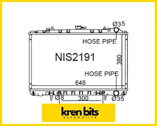 Nissan Skyline R32 / Cefiro A31 Laurel C33 1988-1994 Radiator