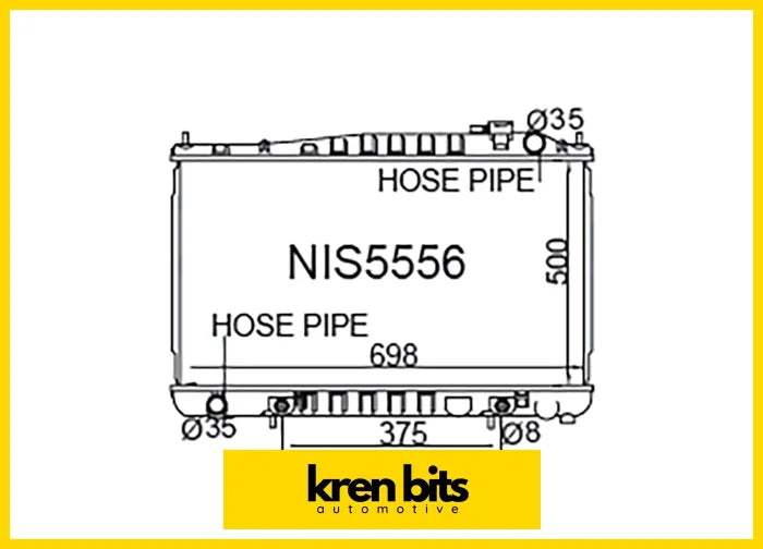 Nissan Terrano / Pathfinder R50 & Elgrand E50 Diesel 1995-2004 Radiator