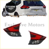 Red and black plastic tail lights with clear lens for nissan x trail t32 2017-2019 reliable fit back side view