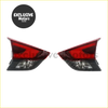 Red and black rear taillight assembly with a sleek angular design for nissan x-trail t32 2017-2019 reliable fit back side