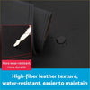 Black high-fiber leather dashboard cover with red stitching non-slip and water-resistant for mazda cx-9