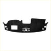 Black microfiber leather non-slip dashboard cover with white floral and spiral cutouts for mazda cx9