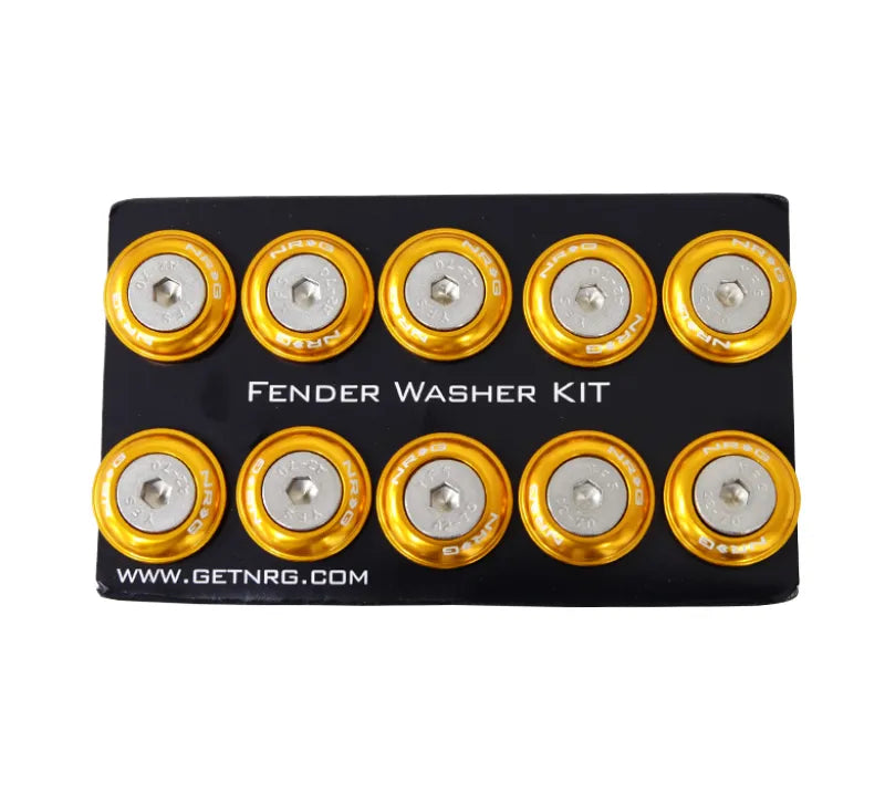NRG NRG Fender Washer Kit w/Rivets For Plastic (Rose Gold) - Set of 10