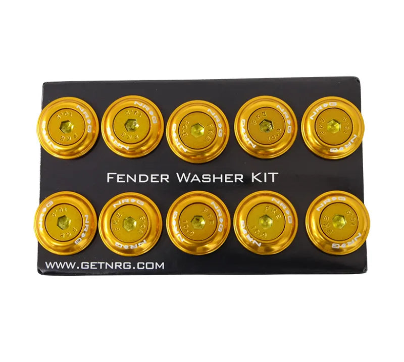 NRG NRG Fender Washer Kit w/Color Matched M6 Bolt Rivets For Plastic (Rose Gold) - Set of 10