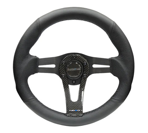 NRG NRG Reinforced Steering Wheel (320mm) w/Carbon Center Spoke