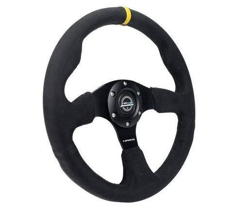 NRG NRG Reinforced Steering Wheel (320mm) Alcantara Steering Wheel w/ Black Stitching