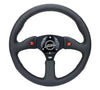 NRG NRG Reinforced Steering Wheel (350mm/ 2.5in. Deep) Sport Leather Racing/ 4mm Matte Black Spoke