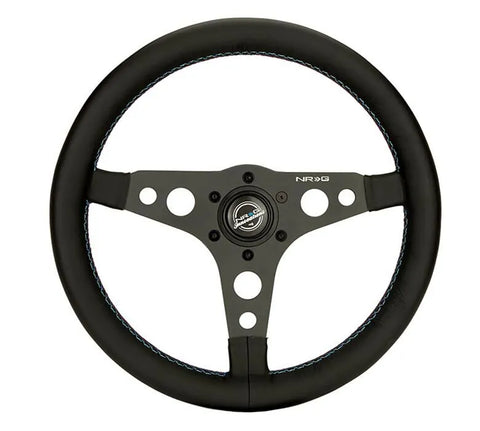 NRG NRG 350mm Sport Steering Wheel w/ M3 Stitching and Non Deep Dish - Black